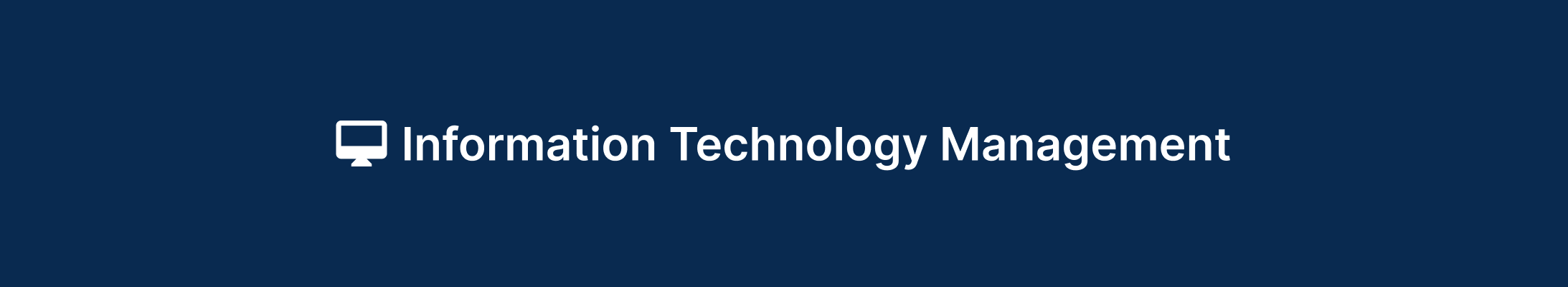 Information Technology Management